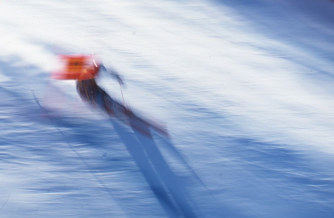 Professionista su pista da sci a Bormio